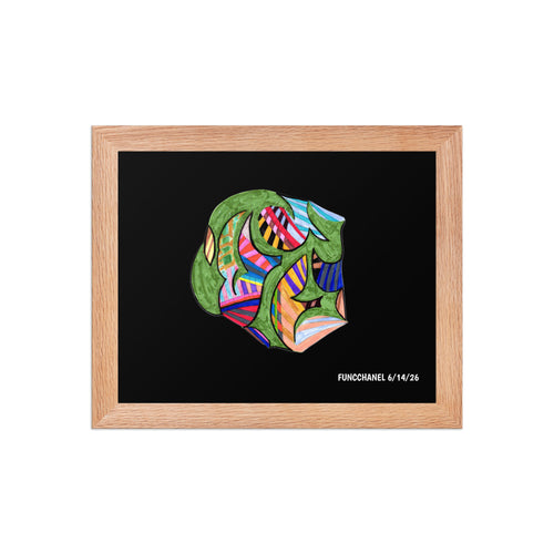 Original FuncChanel healing art "More Than Enough" — bold, interwoven ribbons of color in coral, cobalt, gold, violet, and jade woven through lush green organic forms. Hand-drawn by Chanel. Part of the FuncChanel Resurrection Collection.