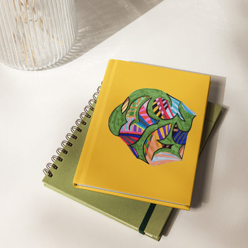 FuncChanel "More Than Enough" hardcover healing journal — original artwork by Chanel featuring bold, layered ribbons of color woven through lush green forms. Part of the FuncChanel Resurrection Collection by Heiwa.