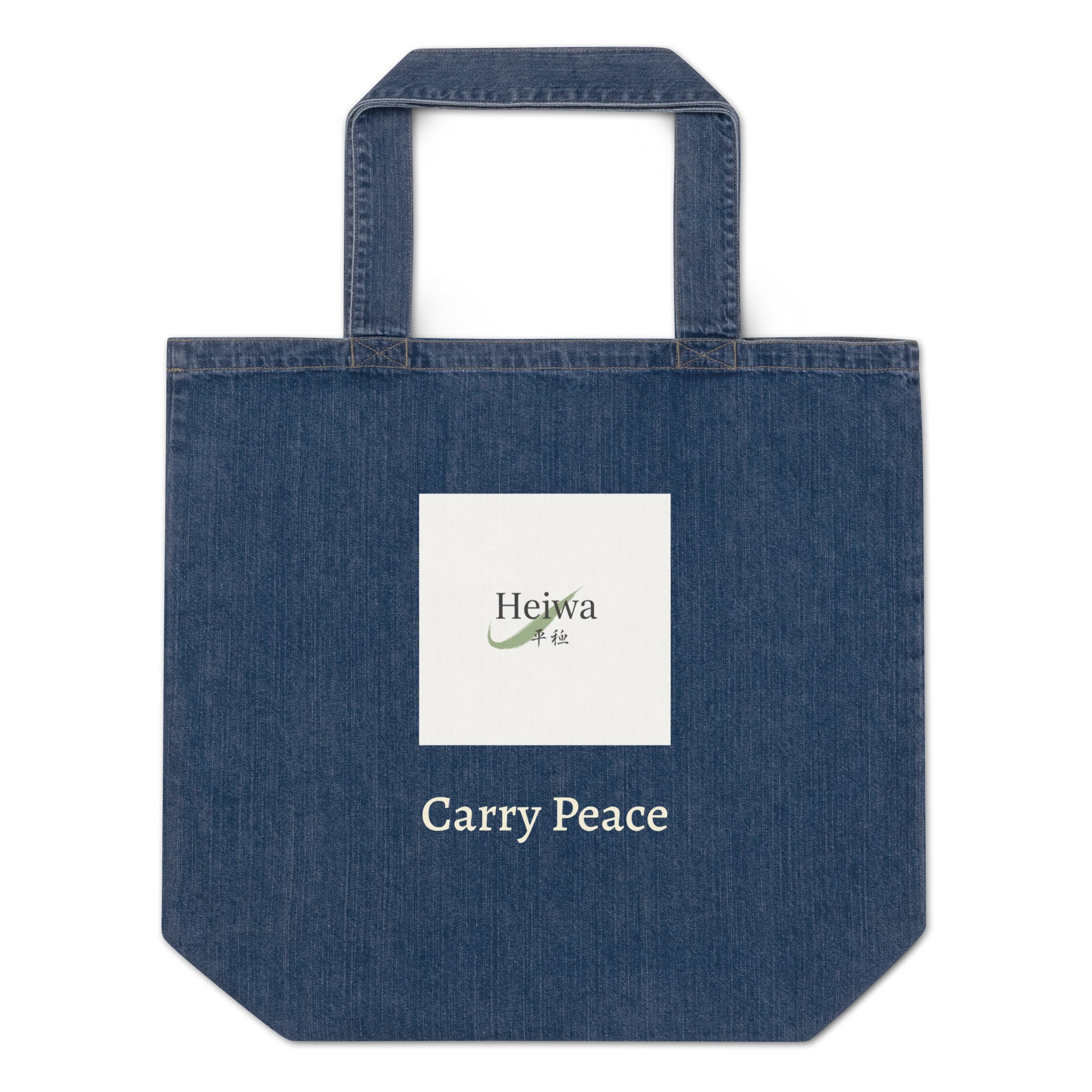 Carry Peace tote bag by Heiwa — mindfulness and wellness lifestyle accessory
