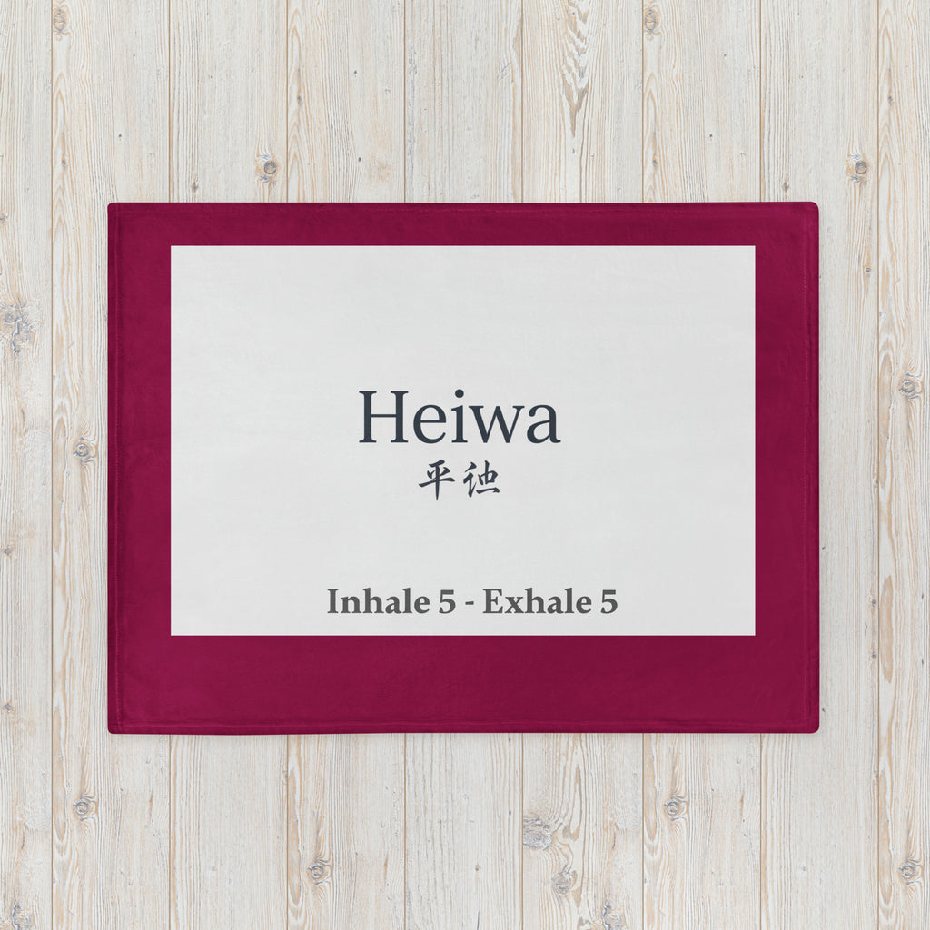 Inhale 5 Exhale 5 blanket by Heiwa — breathwork and nervous system wellness collection