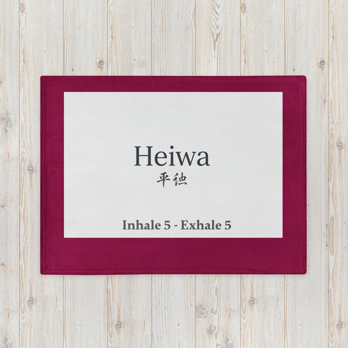 Inhale 5 Exhale 5 blanket by Heiwa — breathwork and nervous system wellness collection